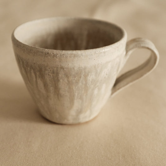 Kyuuko Mashiko Konayuki Powder Snow Glaze Small Mug with Handle