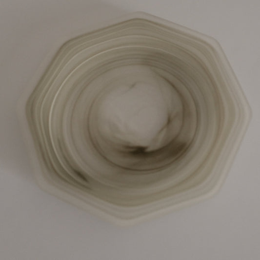 ESME Handmade Hexagon Frosted Glass Cosmic Plate Moss Green