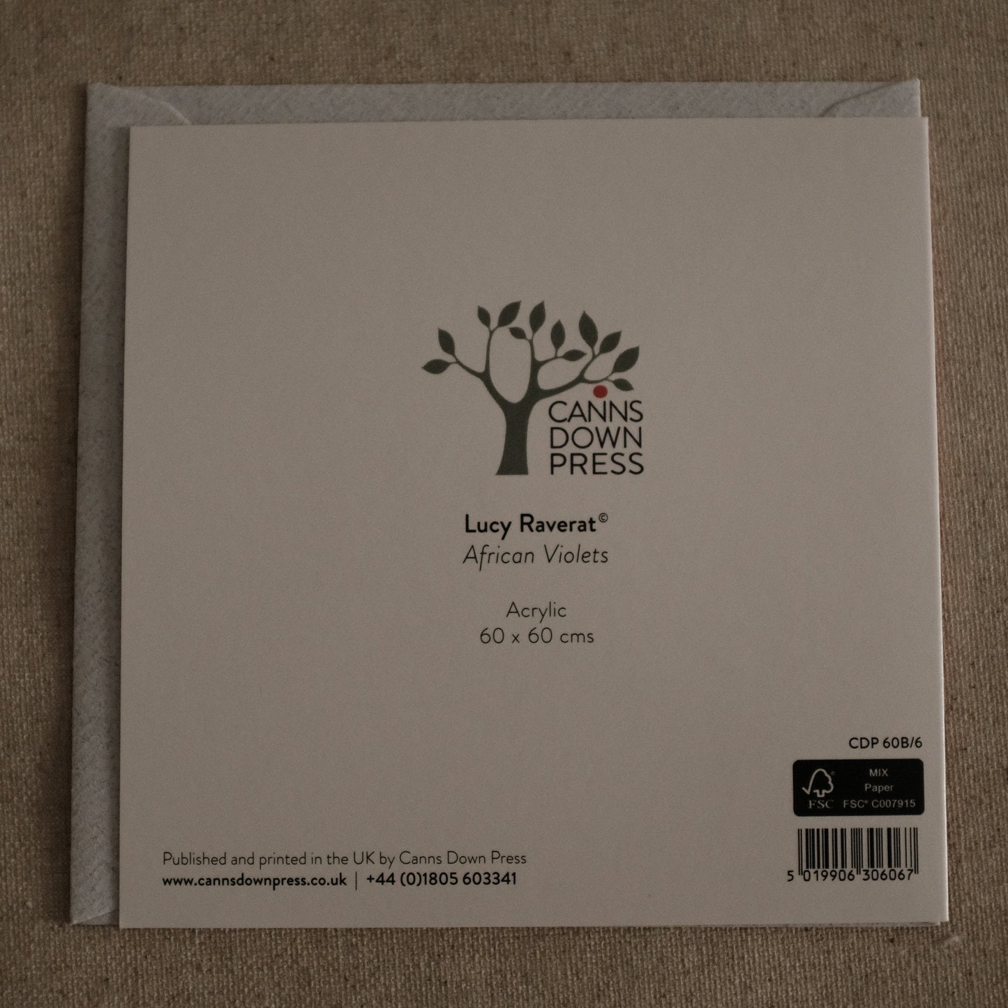 Canns Down Press African Violets Greeting Card Gift Card