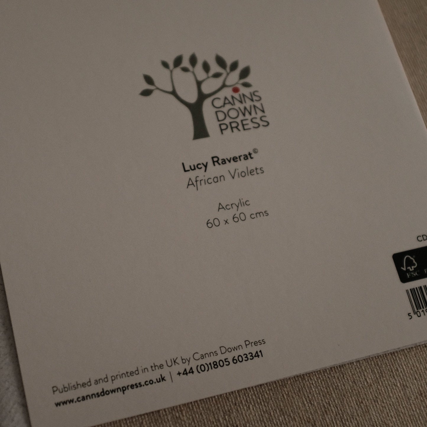 Canns Down Press African Violets Greeting Card Gift Card