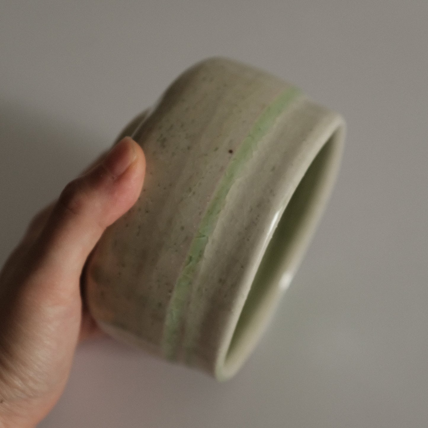 Hatsuichi Japan Hiwa Green Beadlo Kannyu Chawan Matcha Bowl Tea Bowl Minoware