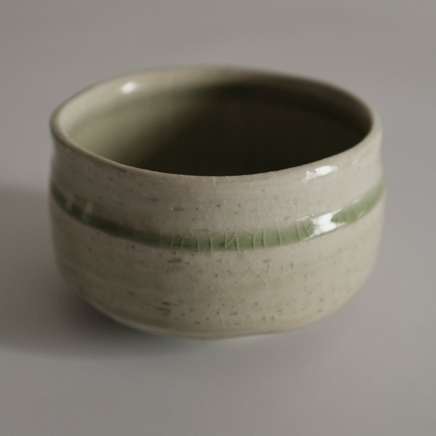 Hatsuichi Japan Hiwa Green Beadlo Kannyu Chawan Matcha Bowl Tea Bowl Minoware