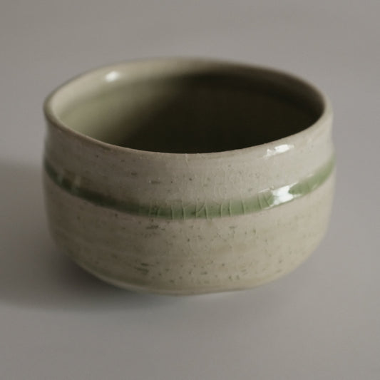 Hatsuichi Japan Hiwa Green Beadlo Kannyu Chawan Matcha Bowl Tea Bowl Minoware