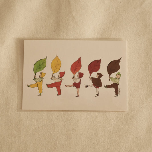 Kurahashi Rei Autumn Leaves Postcard