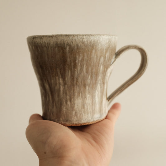 Kyuuko Mashiko Konayuki Powder Snow Glaze Mug with Handle