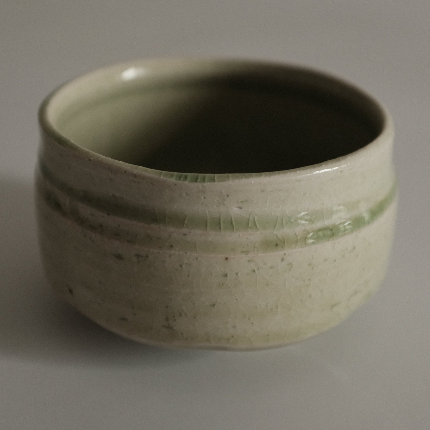 Hatsuichi Japan Hiwa Green Beadlo Kannyu Chawan Matcha Bowl Tea Bowl Minoware