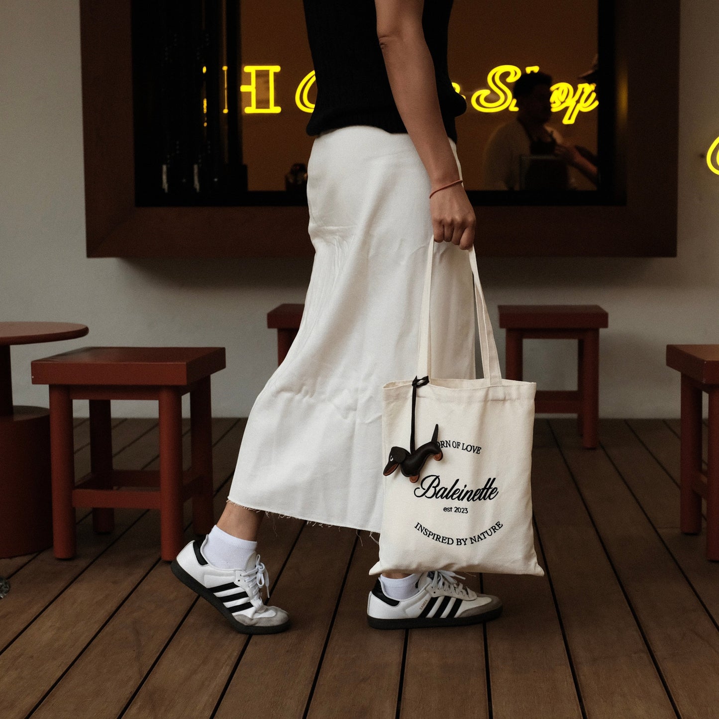 Baleinette Embroidered Tote Bag