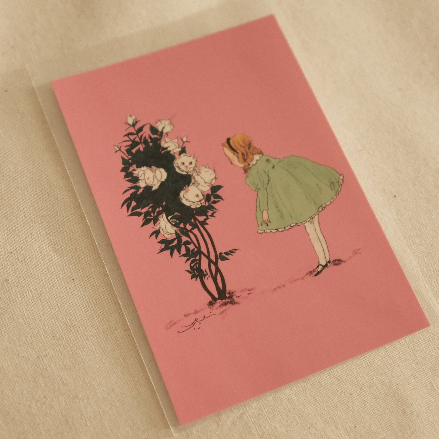 Kurahashi Rei Talk to Me Cat Postcard