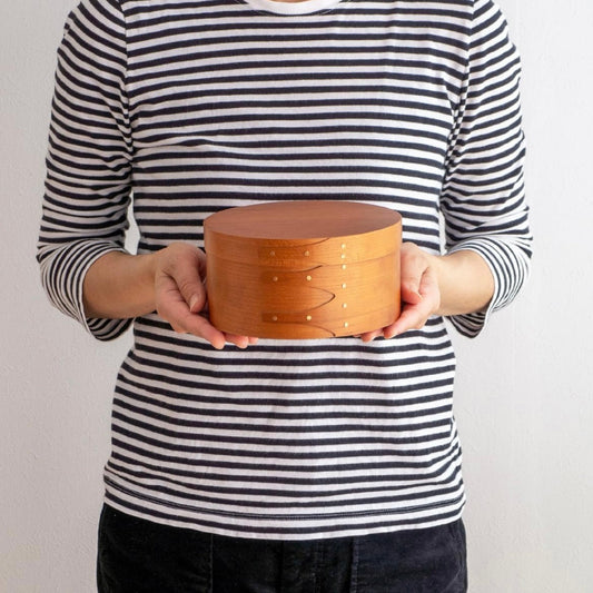 Homestead Japan Cherry Wood Shaker Round Box S Size