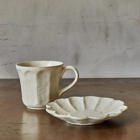Kaneko Kohyo Rinka Mug and Saucer White