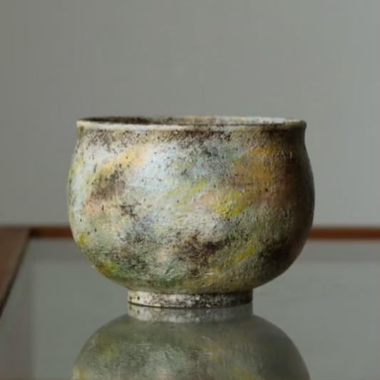 Hommage à Monet Mood Eight Egg Cup Coffee Cup Engobe Matte Textured Ceramic Stoneware