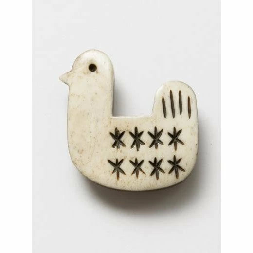 Akorat Japan Bone Brooch Duck