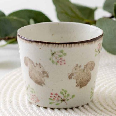 Calme Japan Cup Risu Squirrel Mino Ware