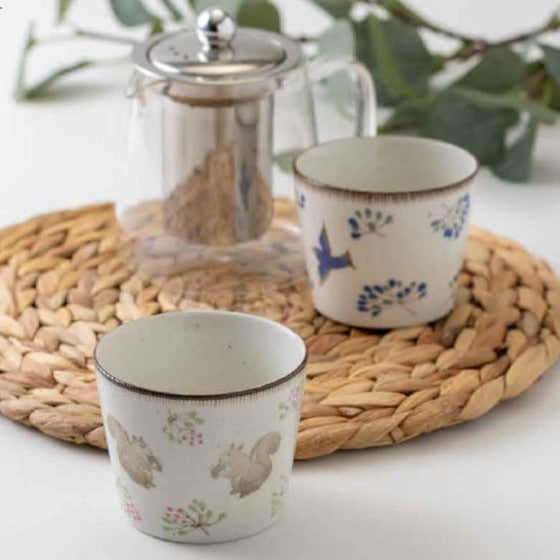 Calme Japan Cup Risu Squirrel Mino Ware