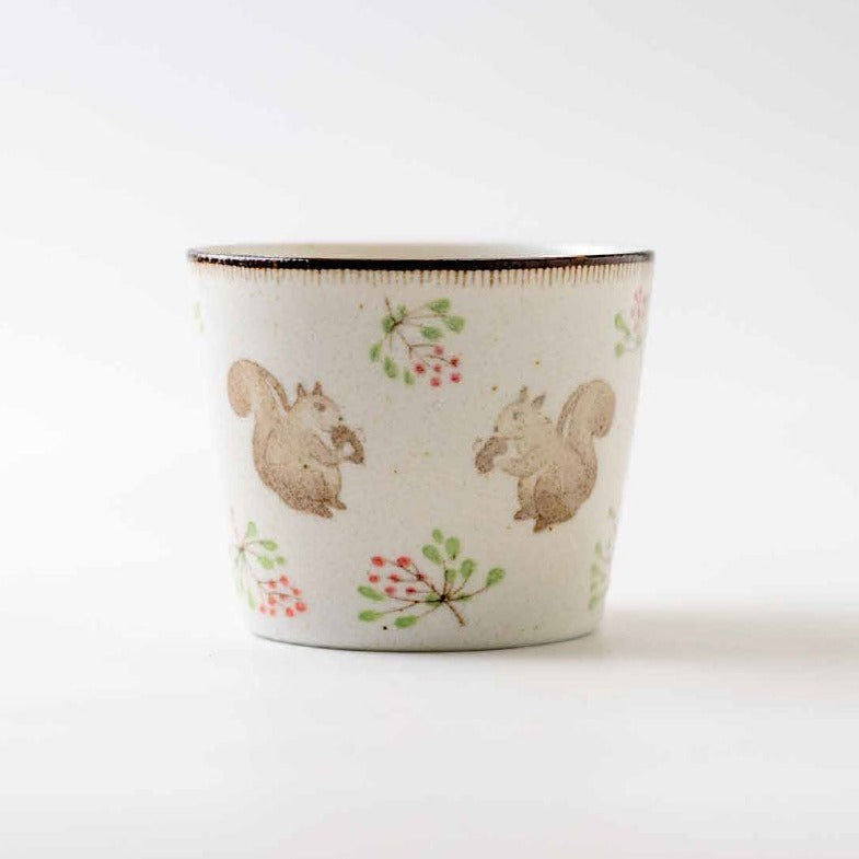 Calme Japan Cup Risu Squirrel Mino Ware