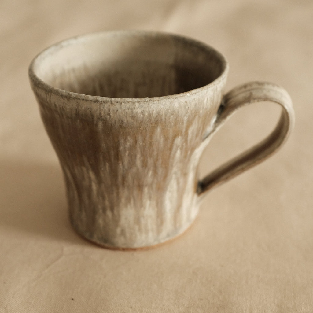 Kyuuko Mashiko Konayuki Powder Snow Glaze Mug with Handle
