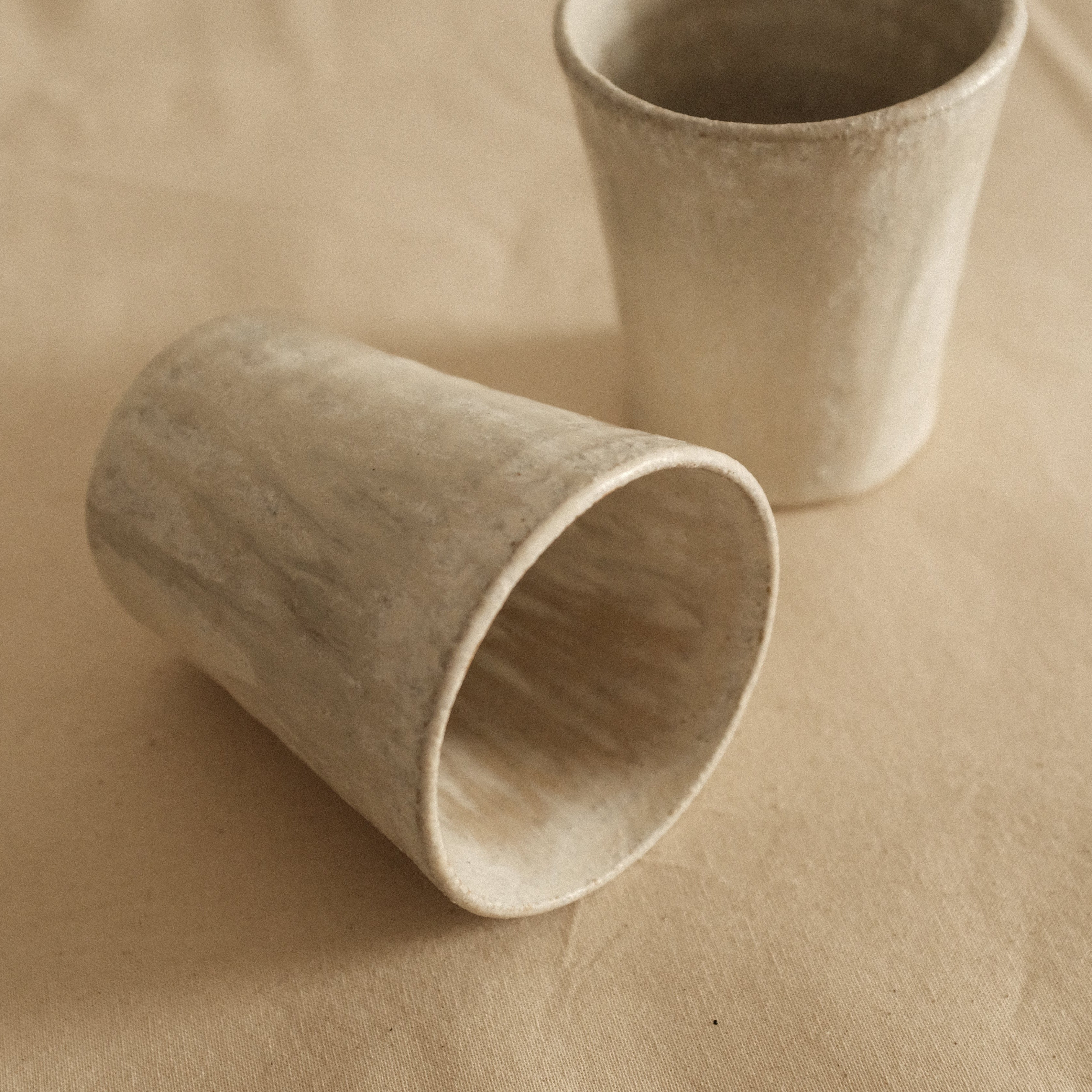 Kyuuko Mashiko Konayuki Powder Snow Glaze Tall Mug