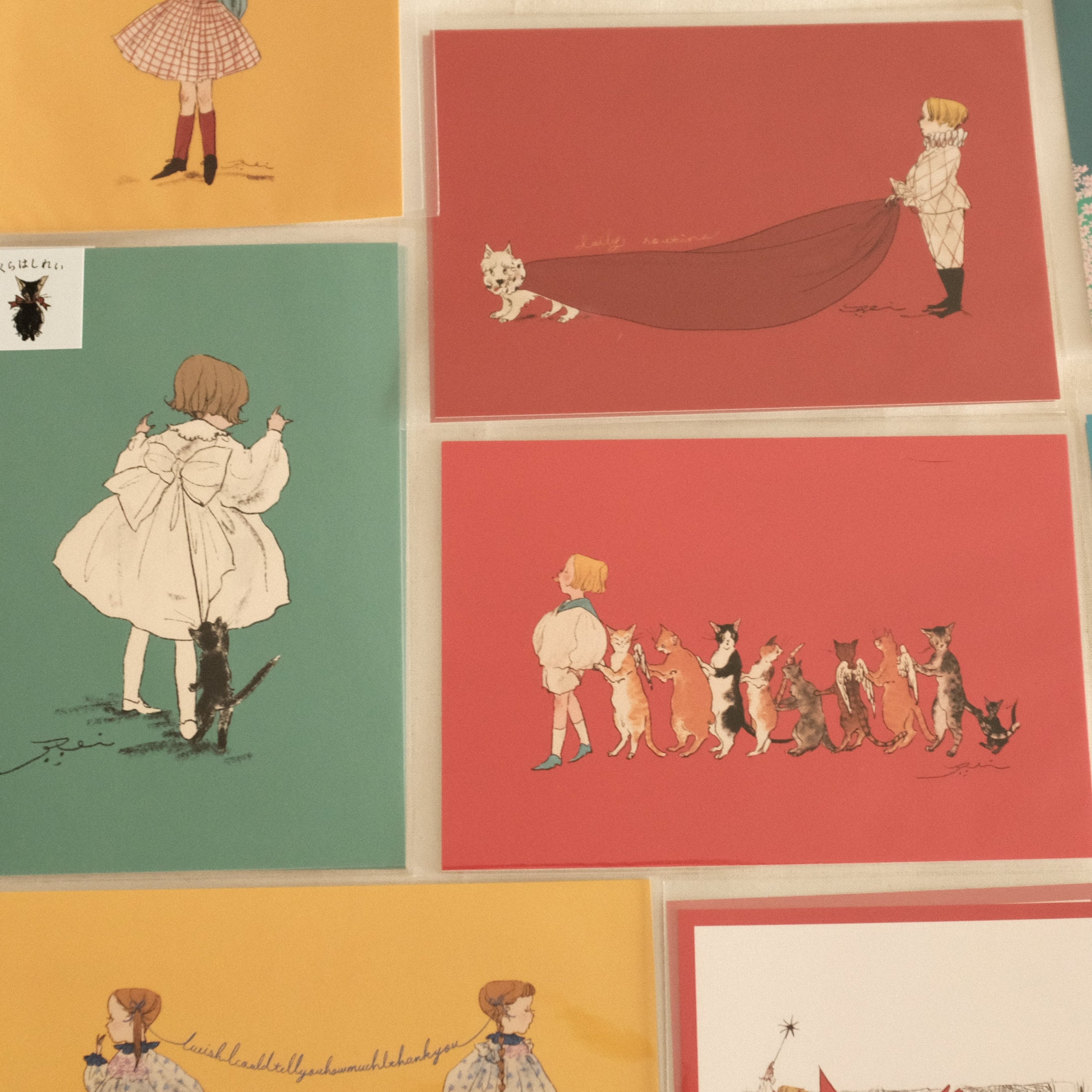 Kurahashi Rei Cat Family Postcard