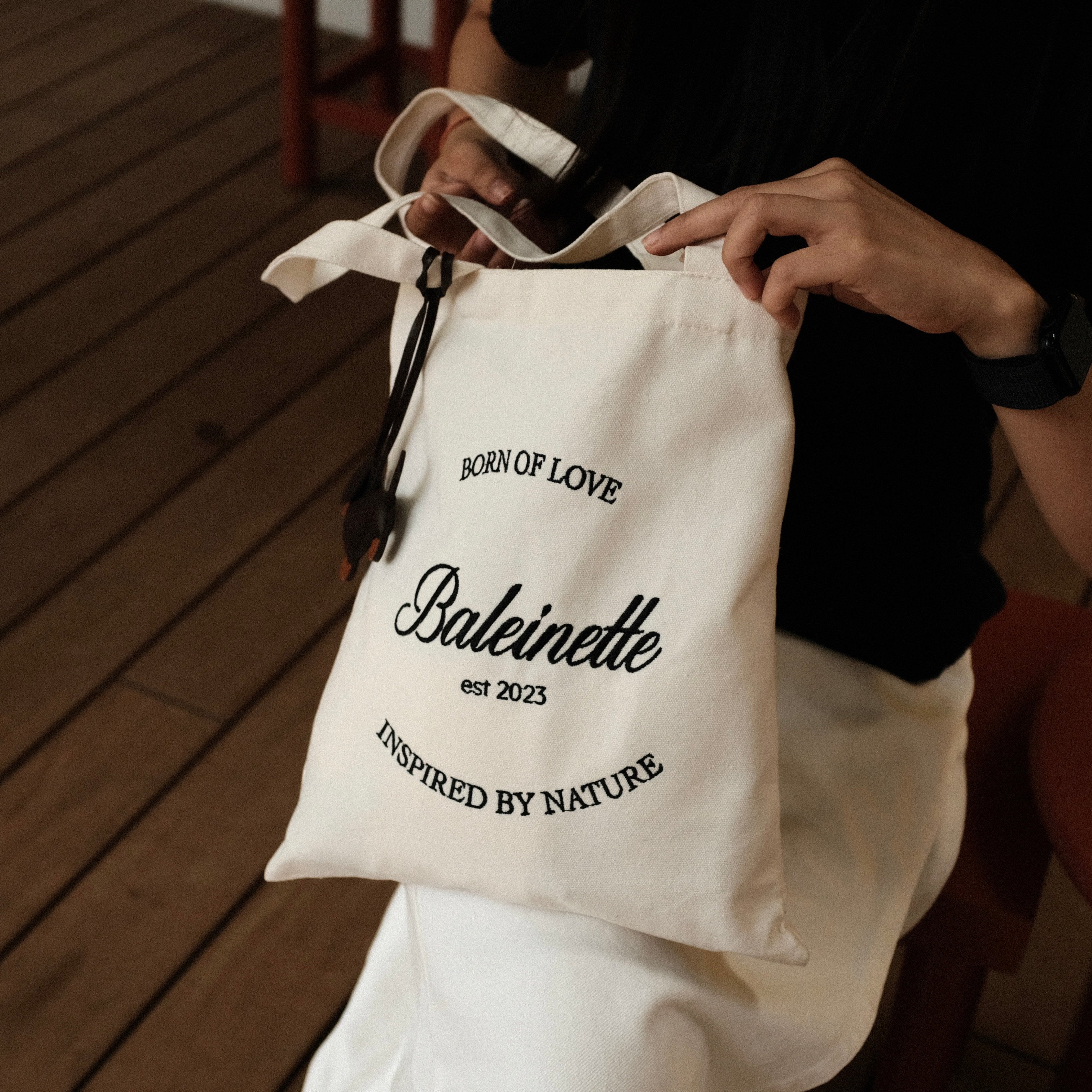 Baleinette Embroidered Tote Bag