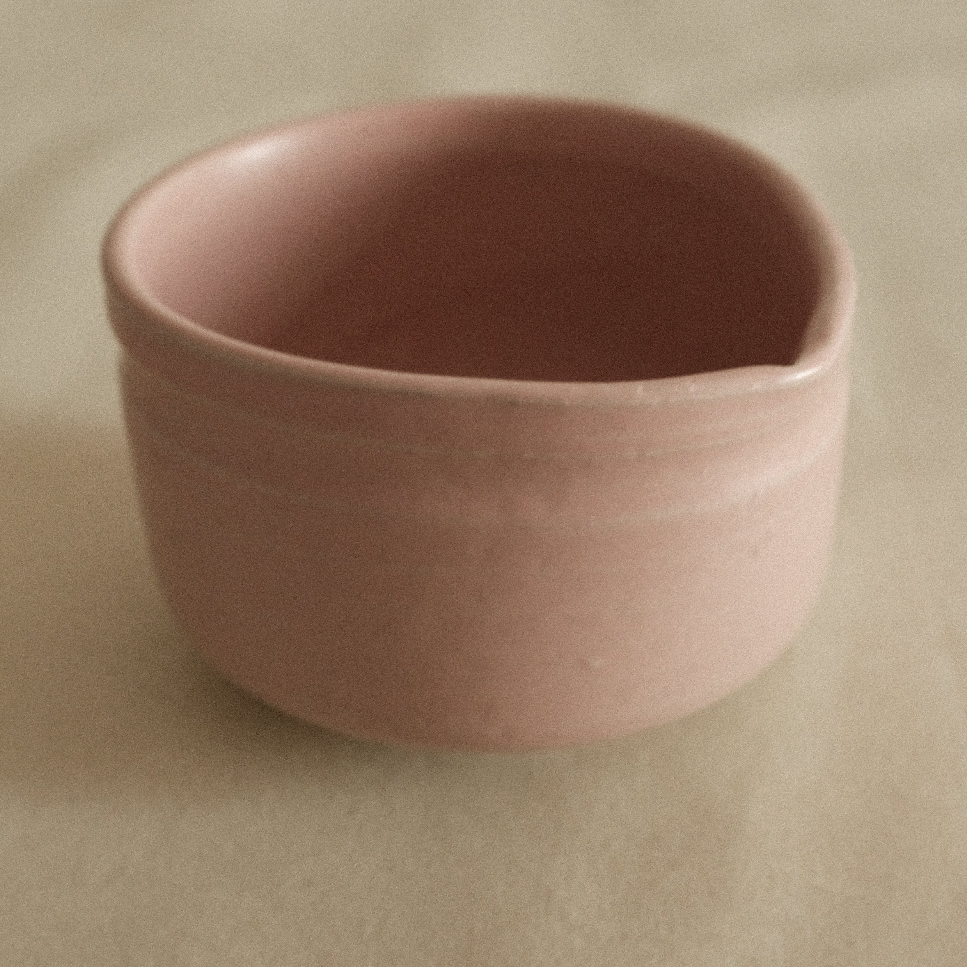 Hatsuichi Japan Momo Neri Pink Katakuchi Chawan Matcha Bowl Large Minoware