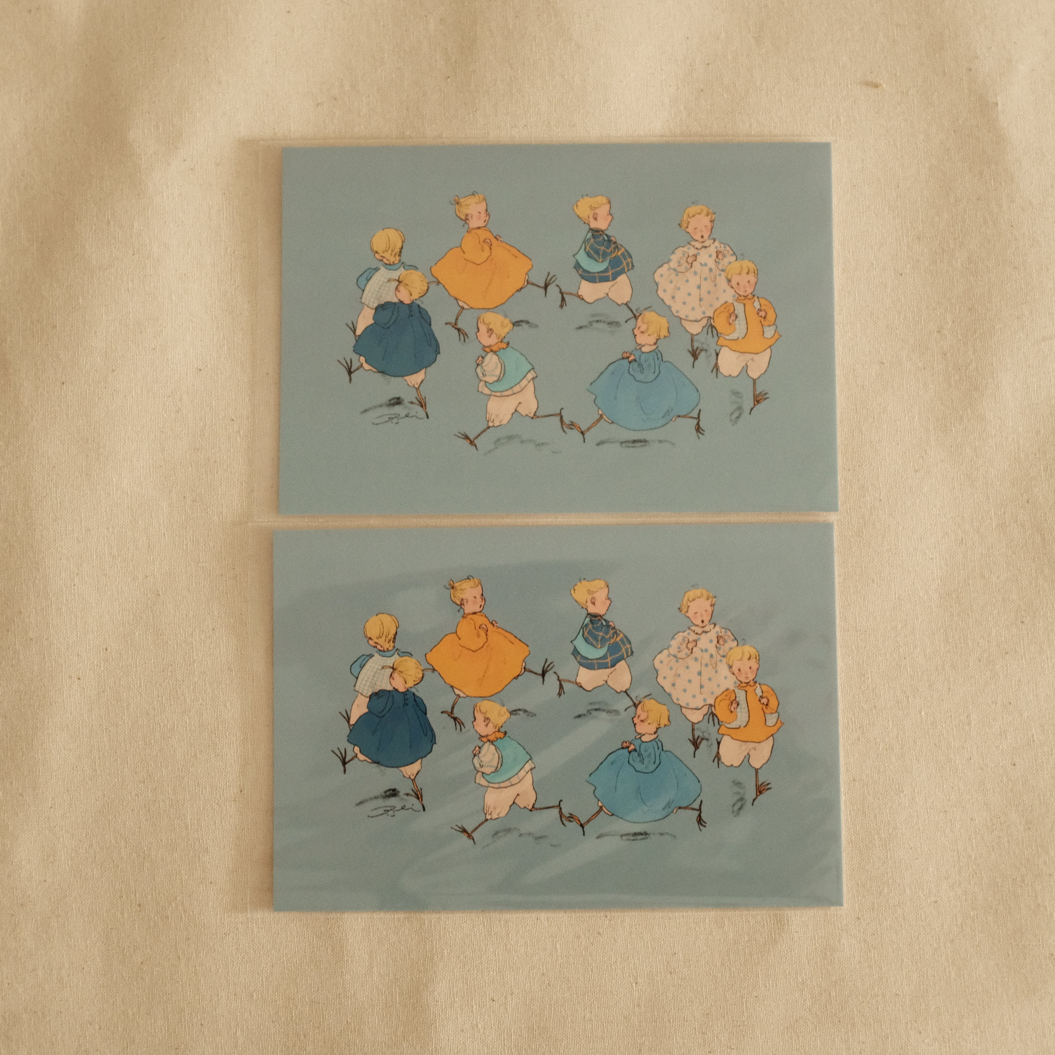 Kurahashi Rei Running Small Birds Postcard