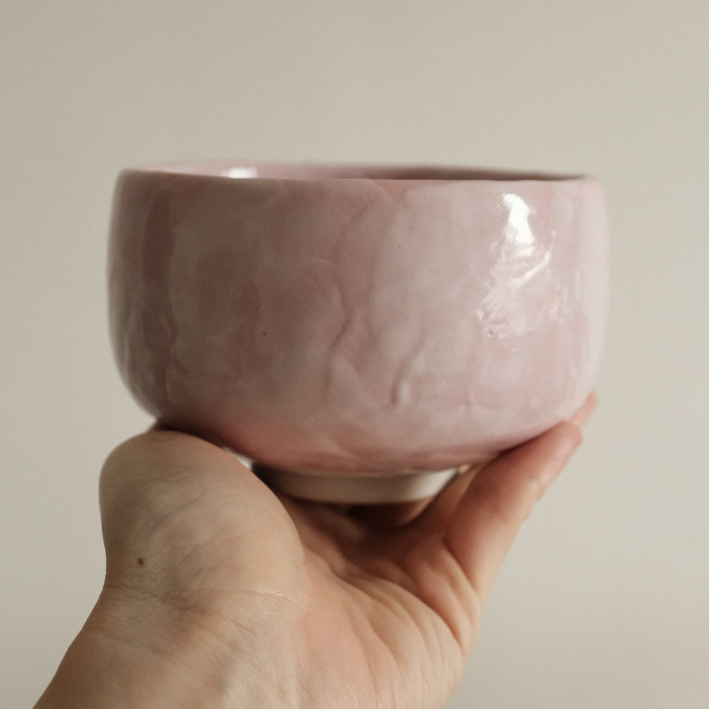 Hatsuichi Japan Sakura Shino Tataki Chawan Matcha Bowl Minoware