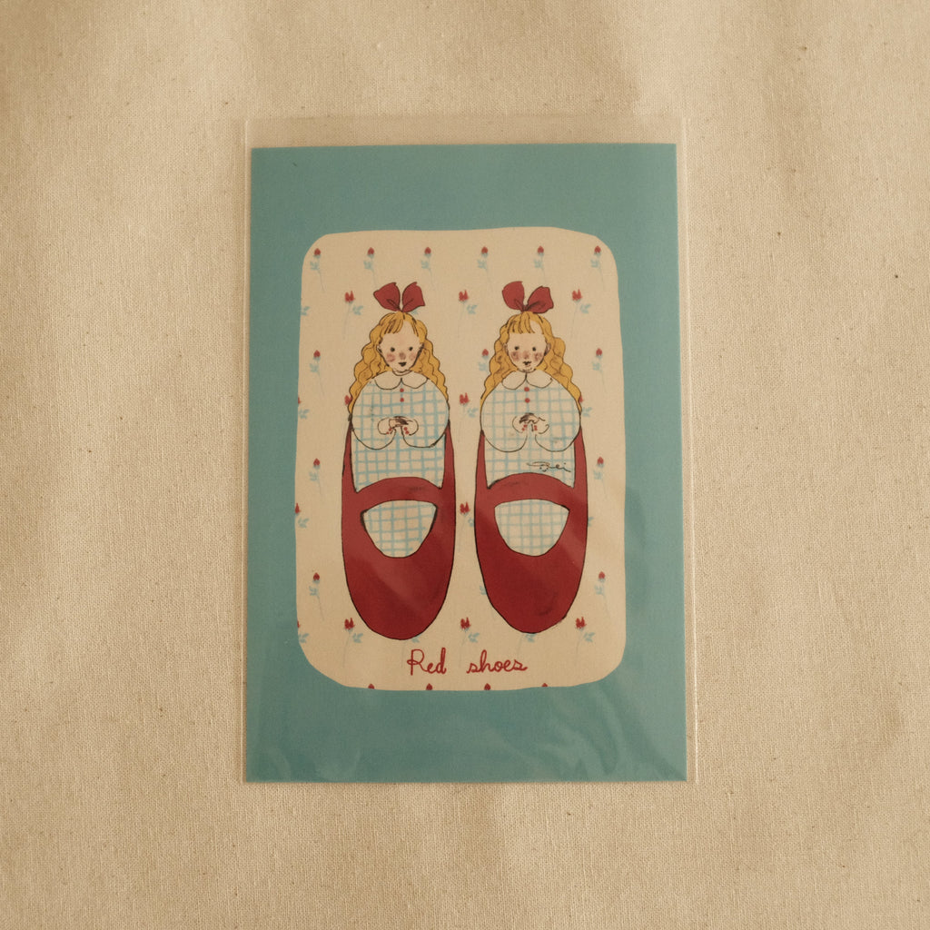 Kurahashi Rei A Pair of Red Shoes Postcard