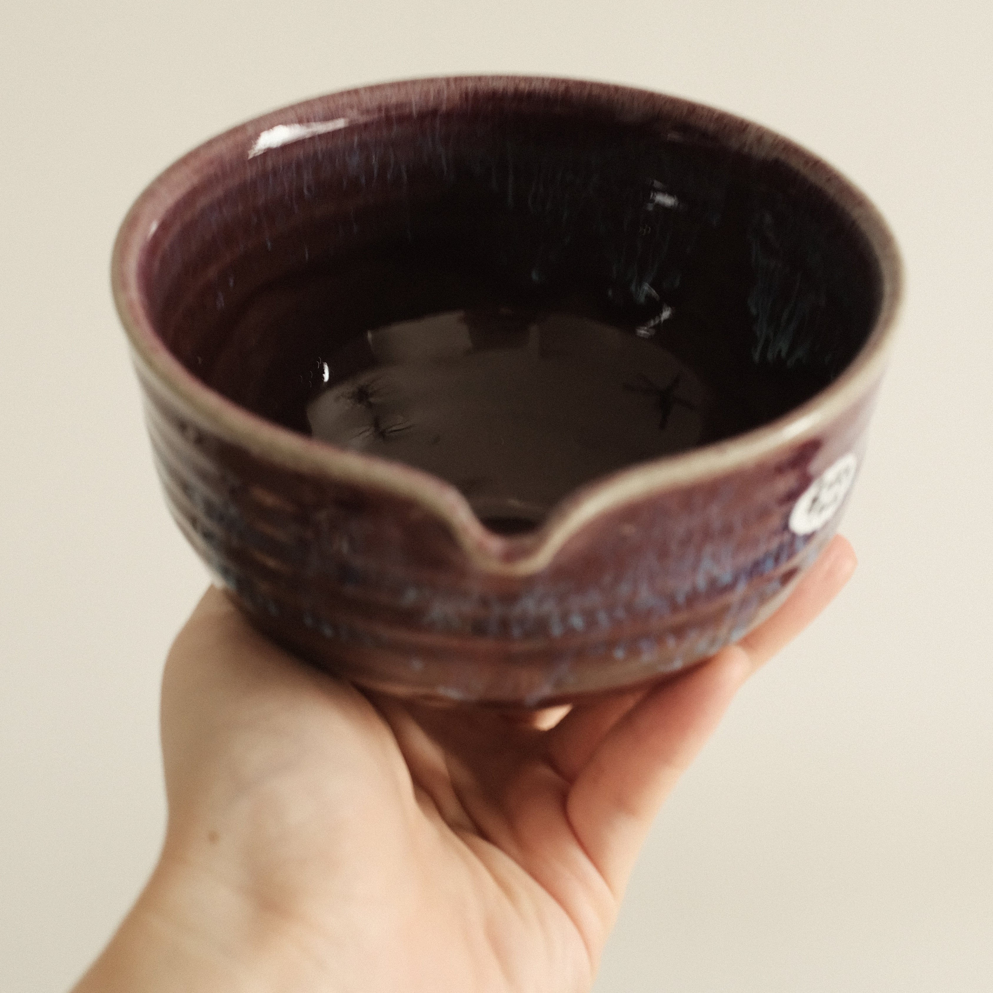 Hana Izumi Kiln Japan Shinsha No Nagare Cinnabar Flow Katakuchi Chawan Matcha Bowl Aritaware