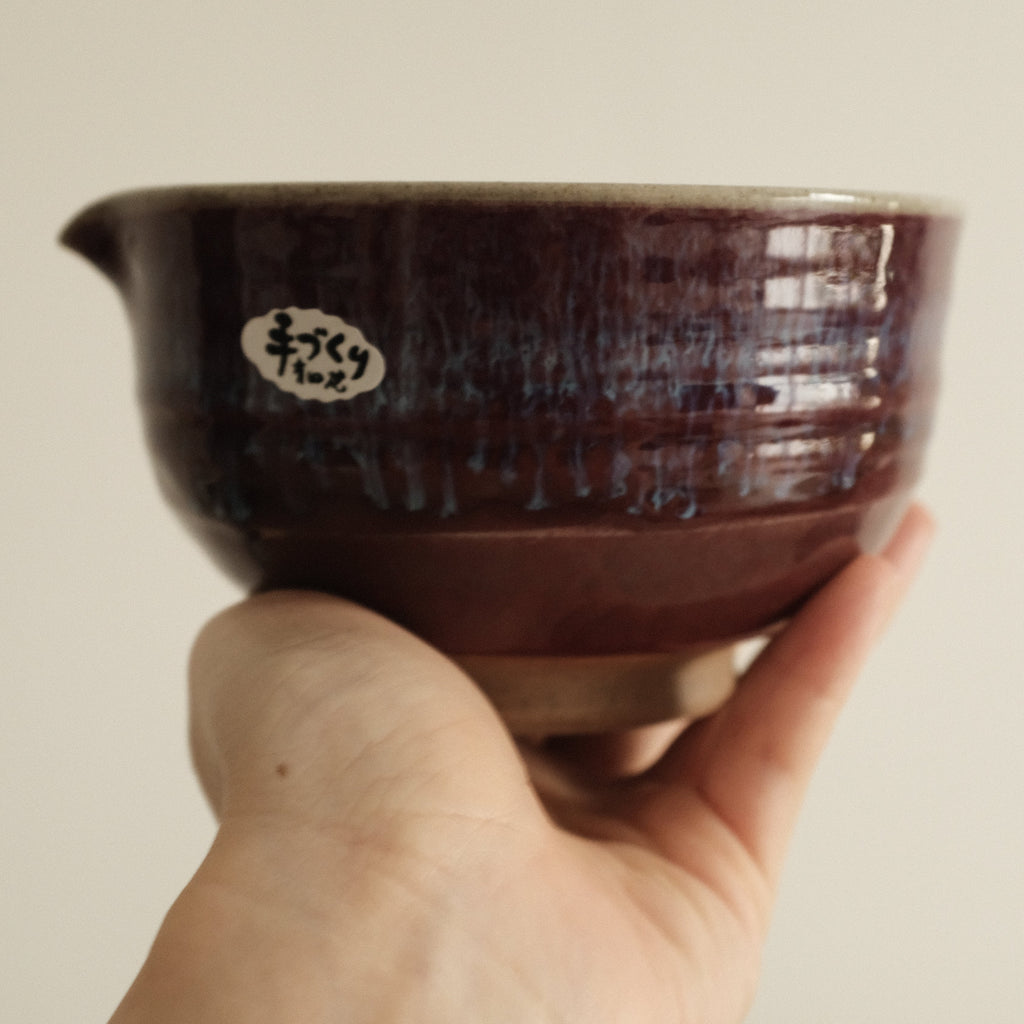 Hana Izumi Kiln Japan Shinsha No Nagare Cinnabar Flow Katakuchi Chawan Matcha Bowl Aritaware