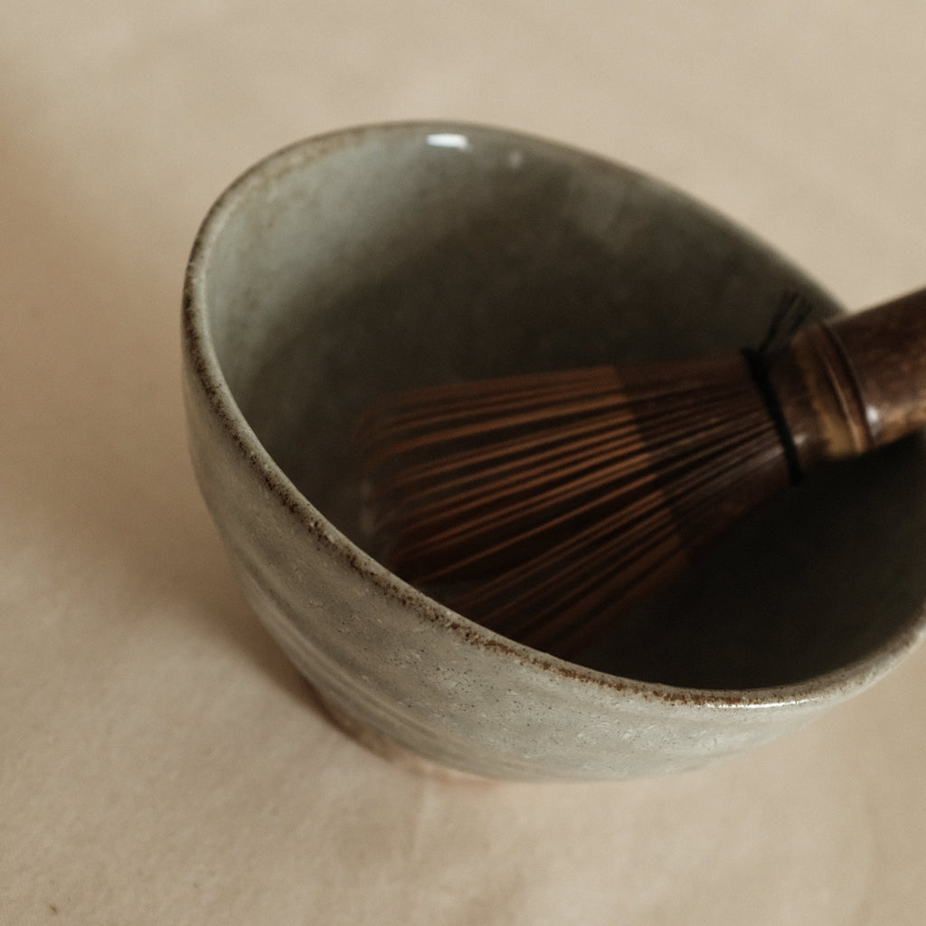 Maruyoshi Japan Jade Blue Kohiki Glaze Chawan Matcha Bowl Minoware