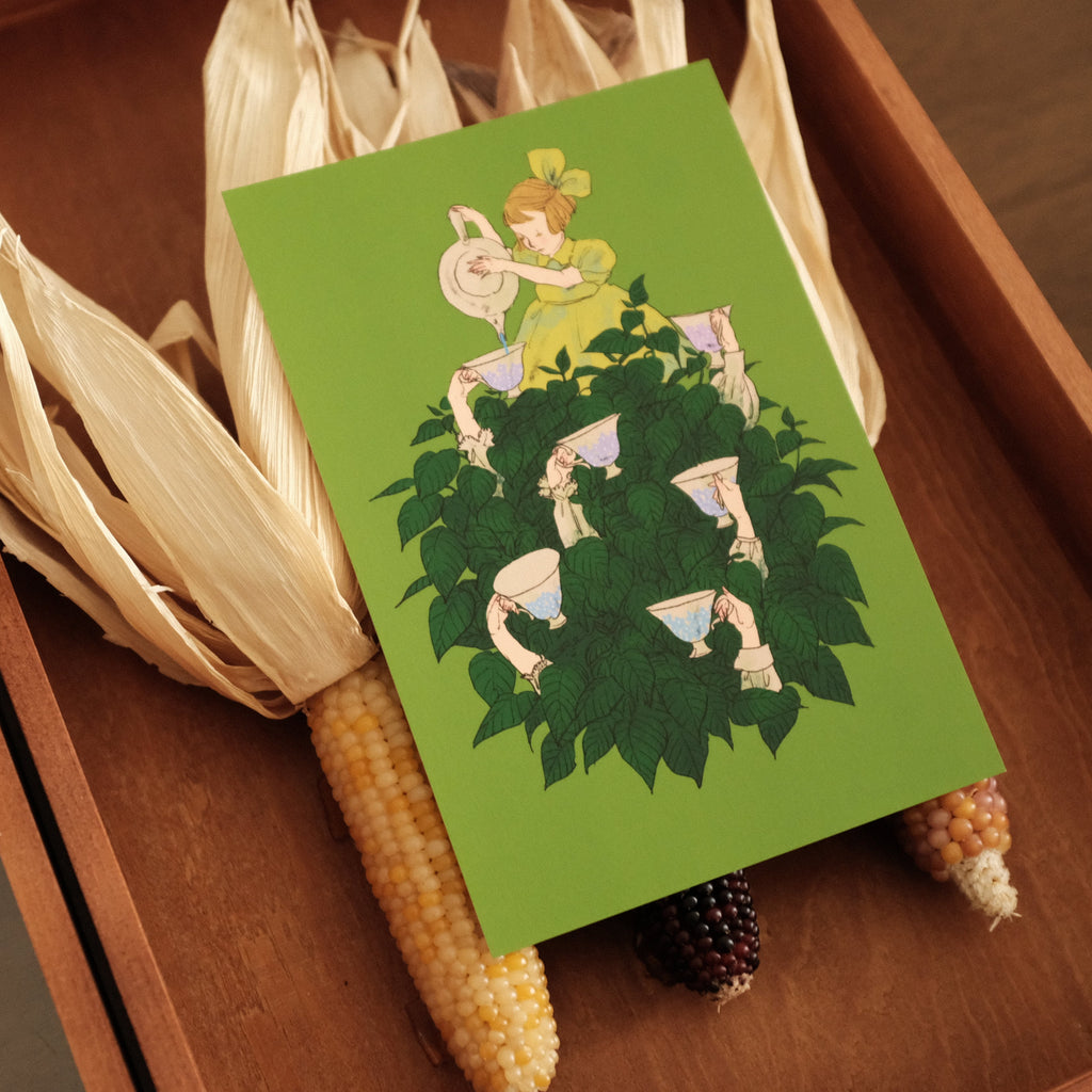 Kurahashi Rei Hydrangea Tea Cups Postcard