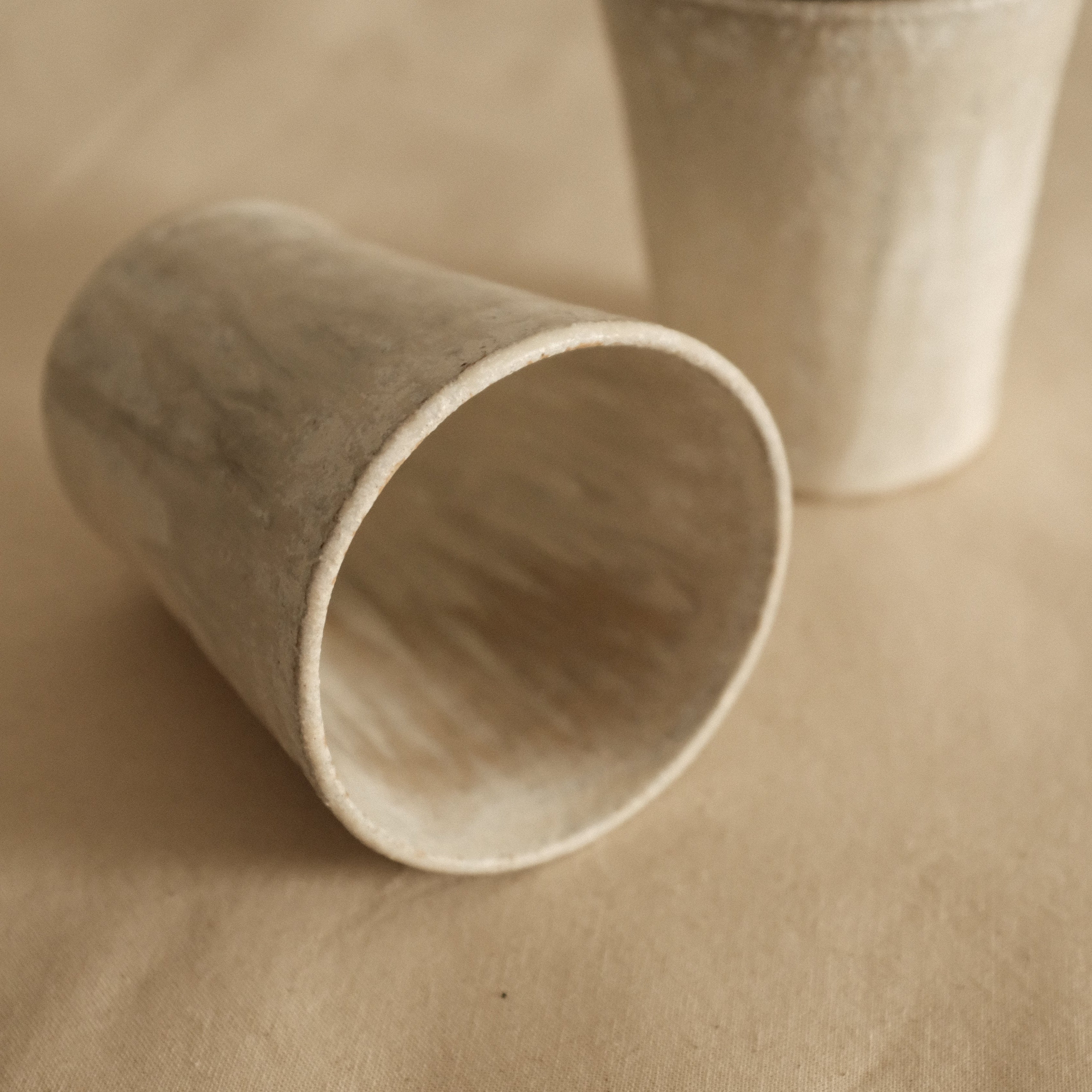 Kyuuko Mashiko Konayuki Powder Snow Glaze Tall Mug