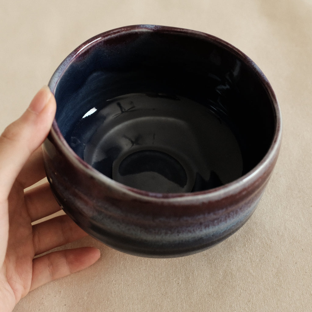Hatsuichi Japan Tsubo Violet Chawan Matcha Bowl Minoware