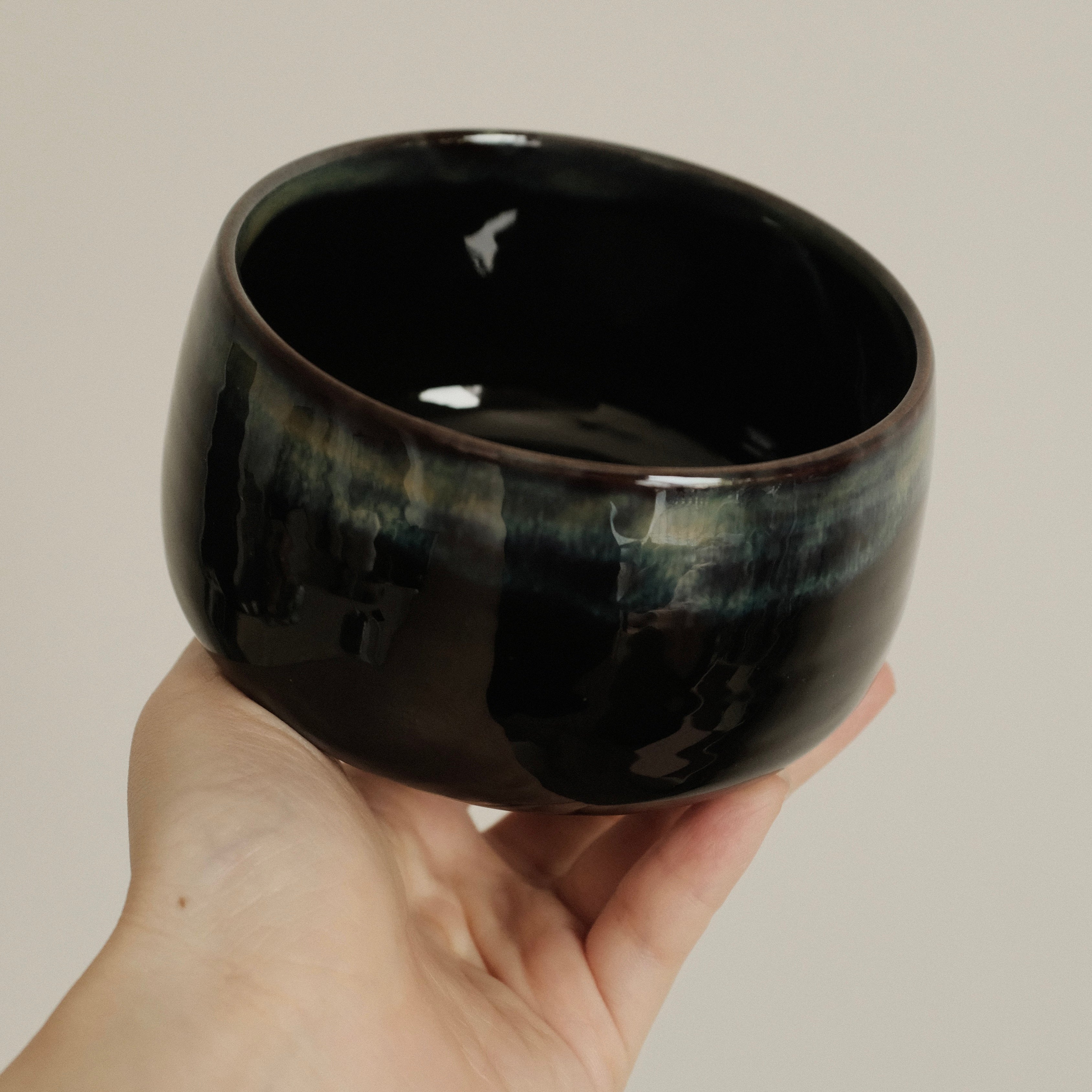 Aika Japan Yozora Orora Night Sky Aurora Glaze Chawan Matcha Bowl Hasami ware