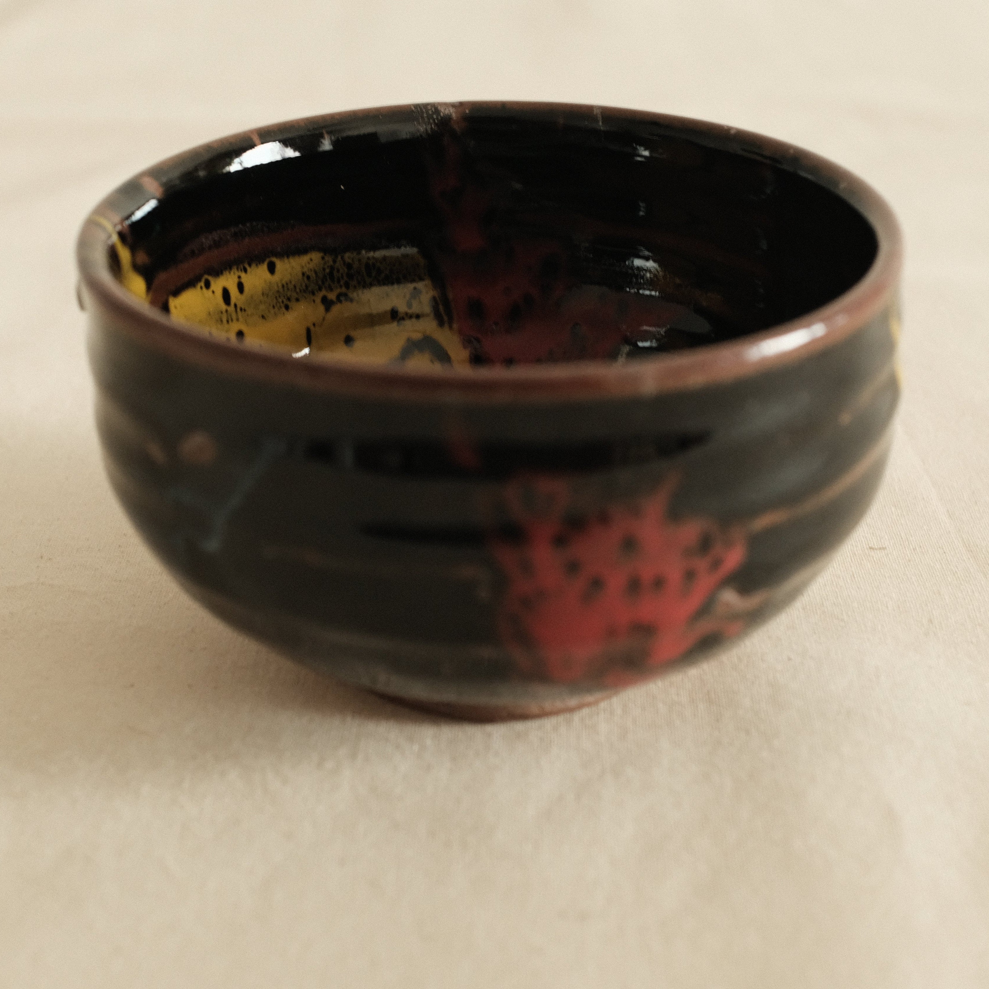 Hana Izumi Kiln Japan Maruchikara Multicolours Nodate Chawan Matcha Bowl Aritaware
