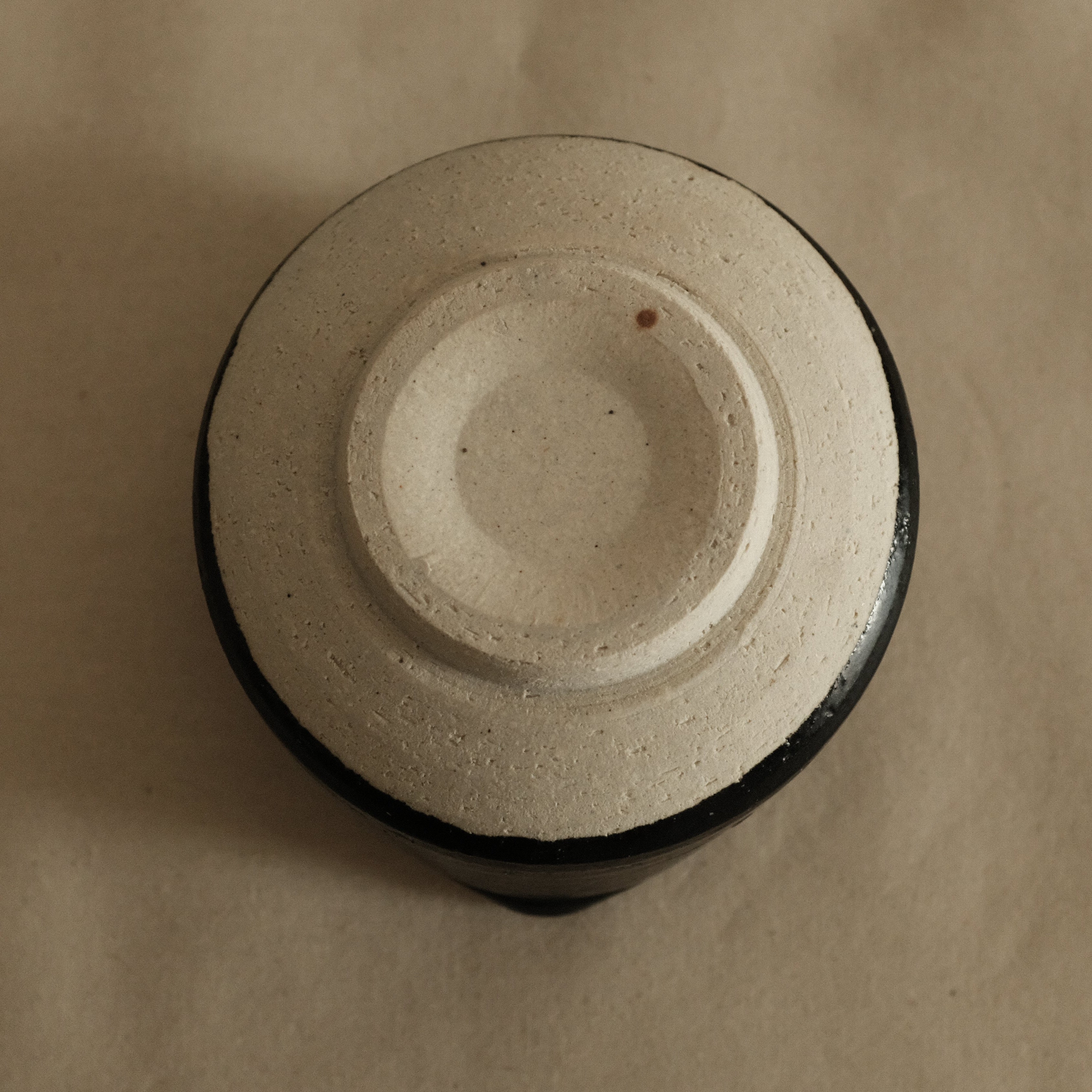 Hatsuichi Japan Kuroku Neri Black Katakuchi Chawan Matcha Bowl Minoware