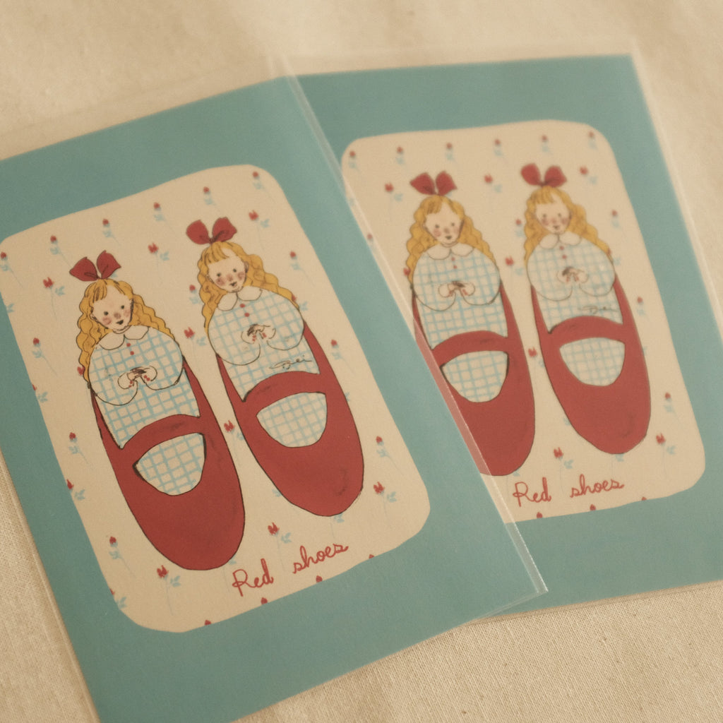 Kurahashi Rei A Pair of Red Shoes Postcard