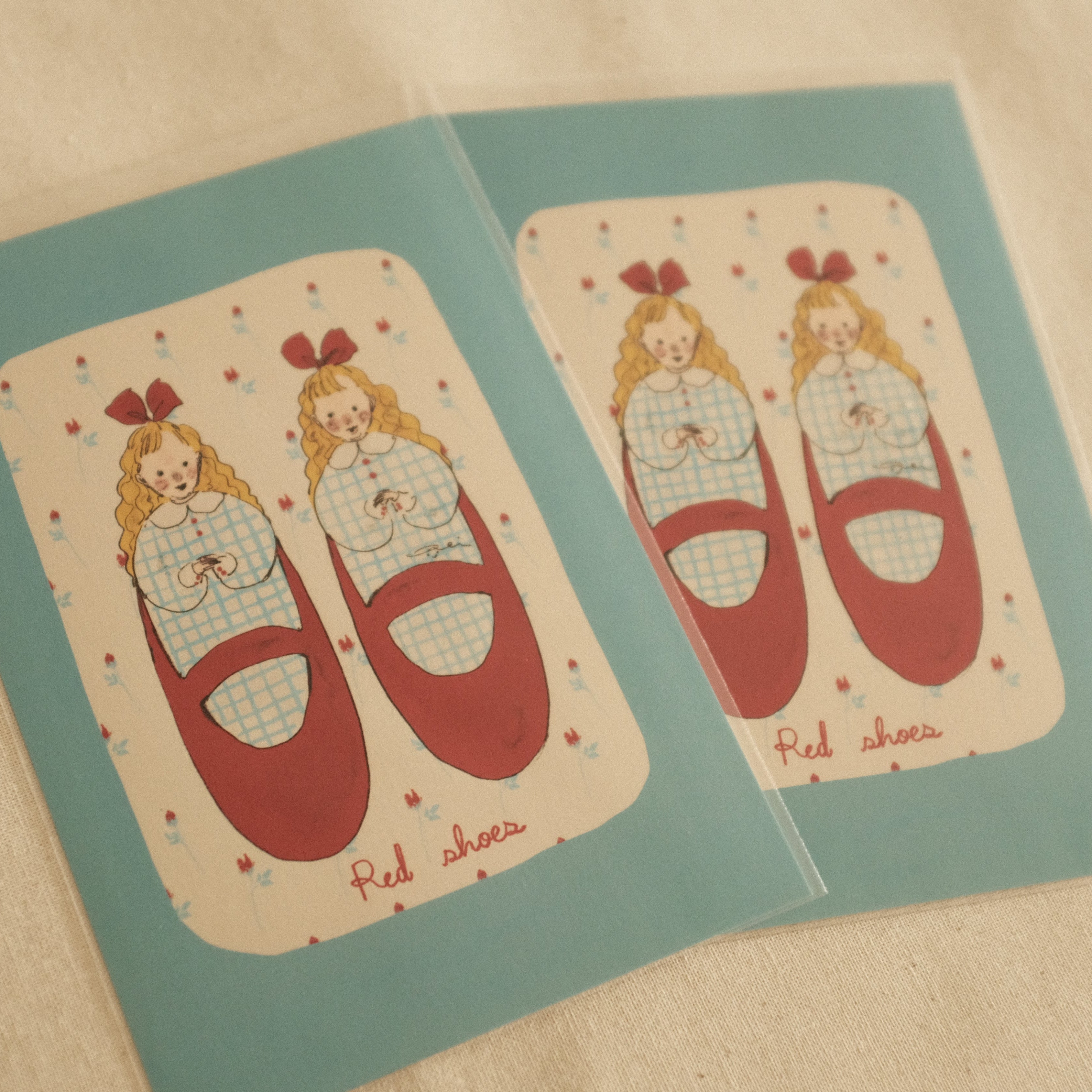 Kurahashi Rei A Pair of Red Shoes Postcard
