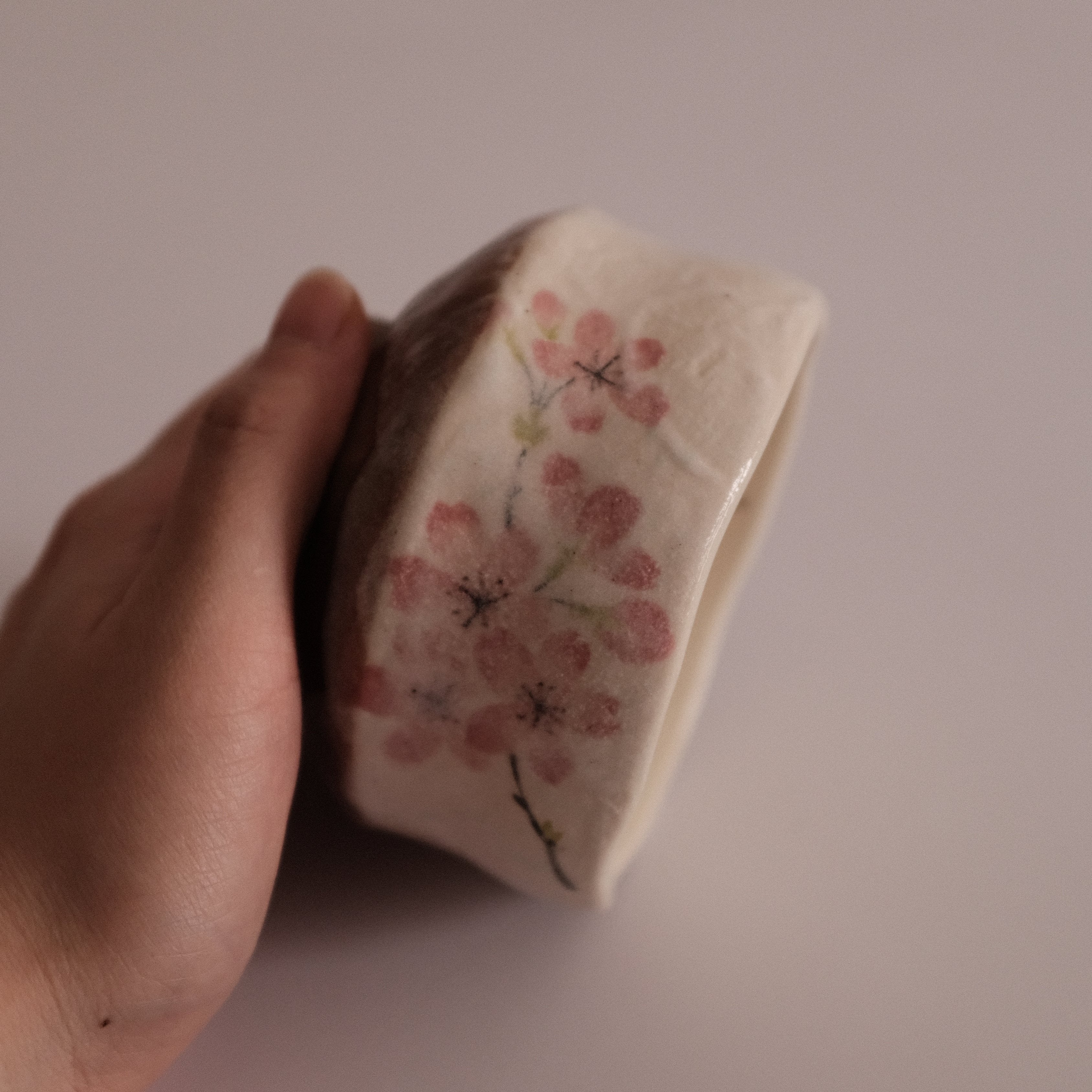 Hatsuichi Japan Pink Cherry Blossom Mini Chawan Matcha Bowl Tea Bowl Minoware