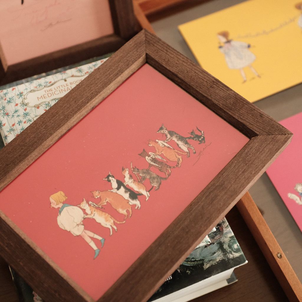 Kurahashi Rei Cat Family Postcard