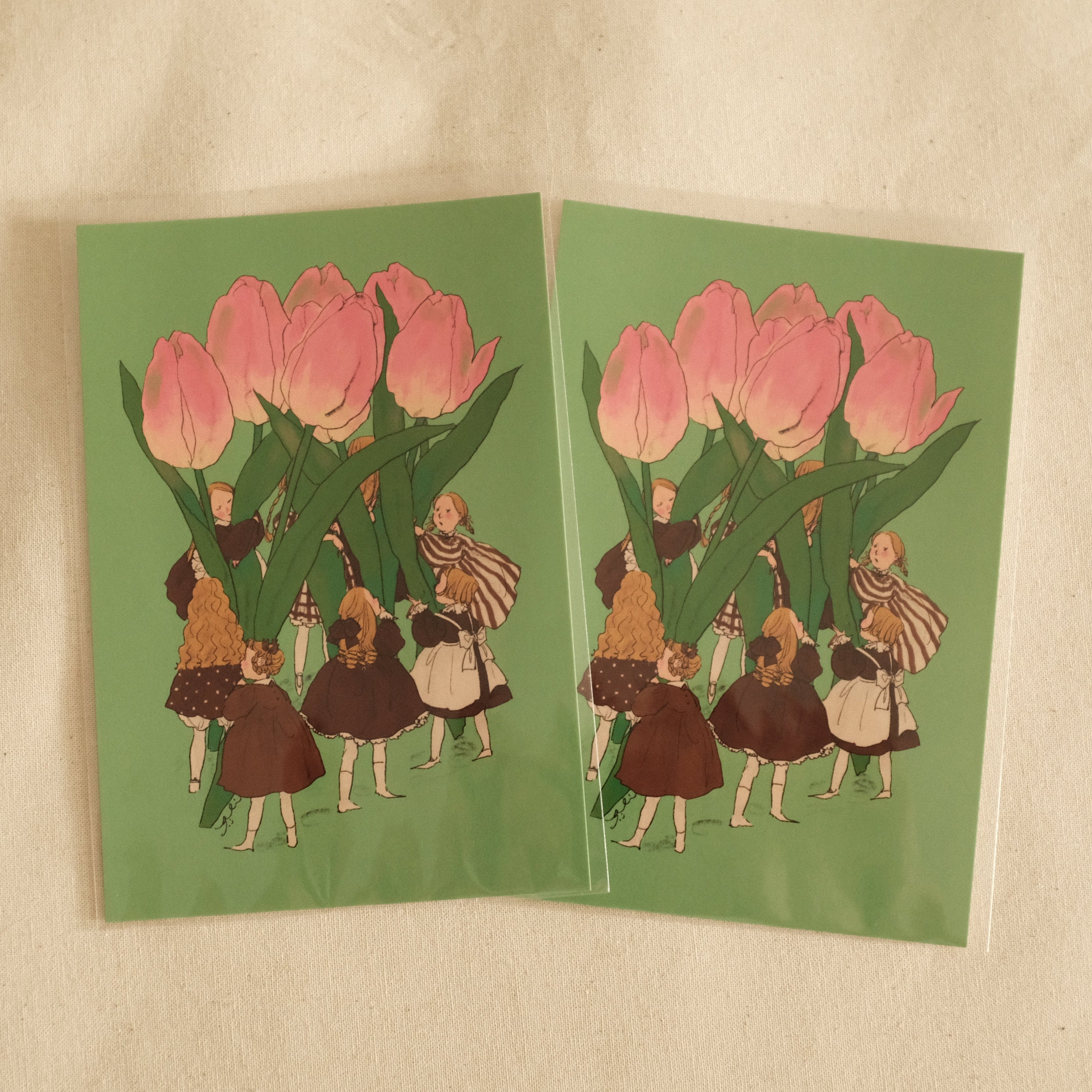 Kurahashi Rei Tulip Girls Postcard