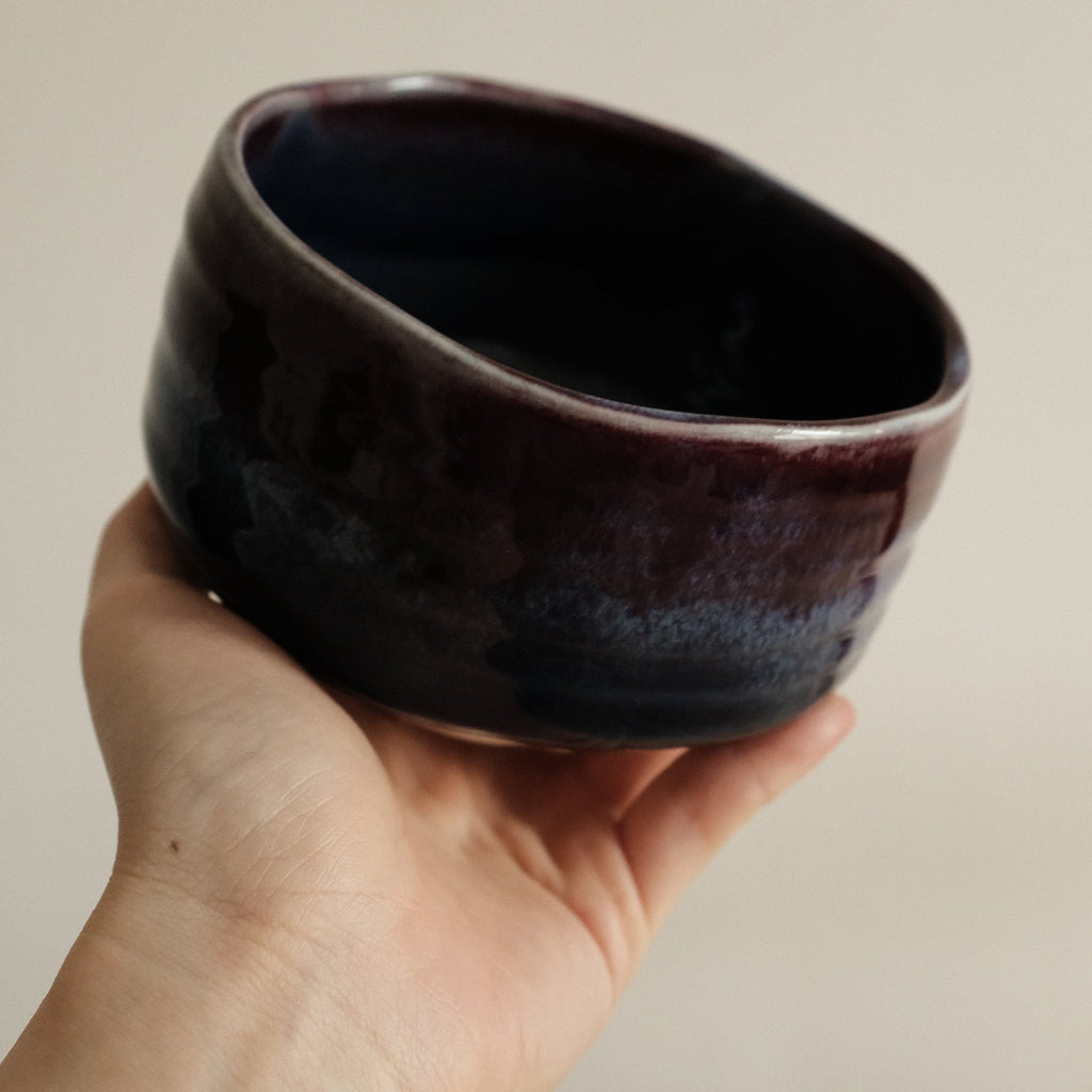 Hatsuichi Japan Tsubo Violet Chawan Matcha Bowl Minoware