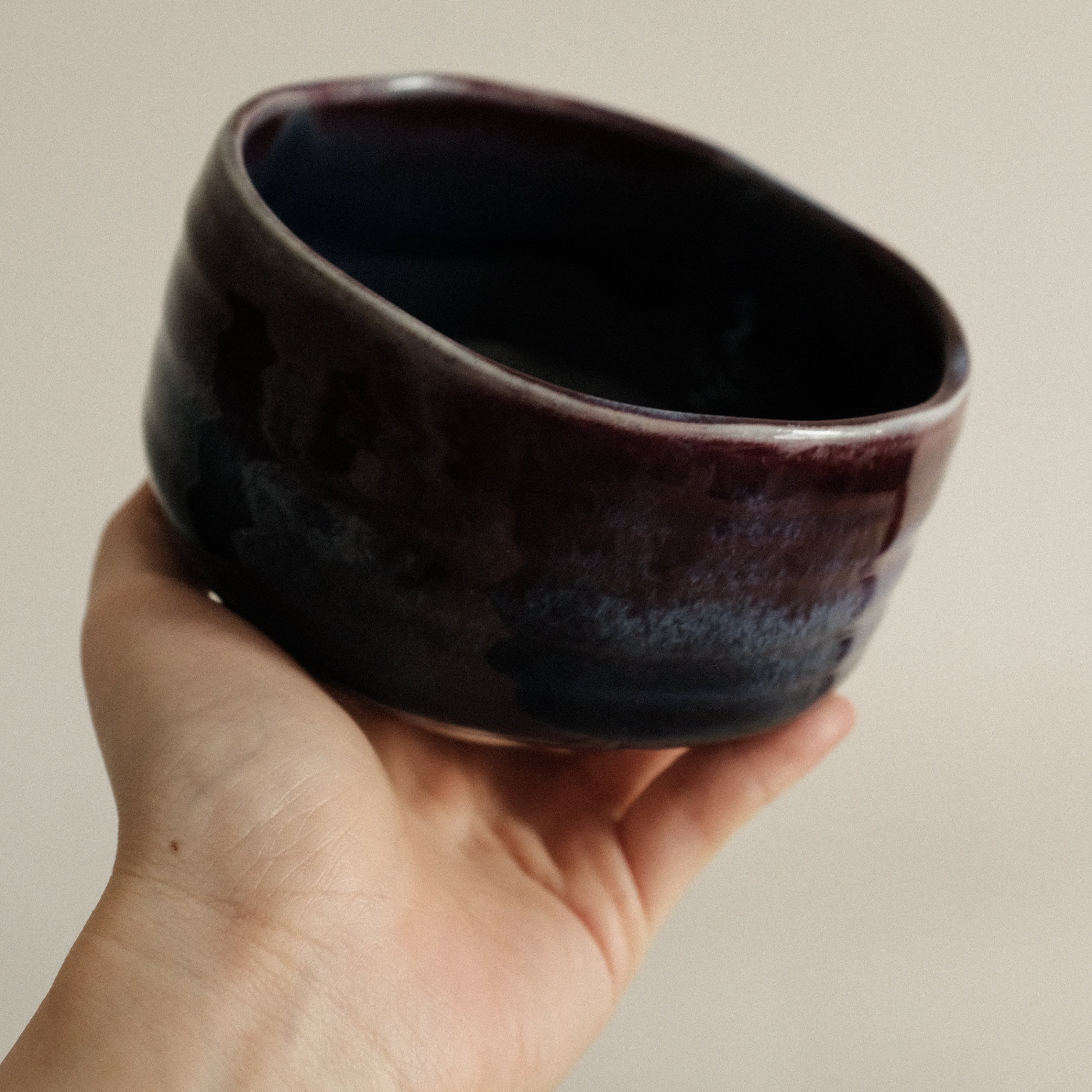 Hatsuichi Japan Tsubo Violet Chawan Matcha Bowl Minoware