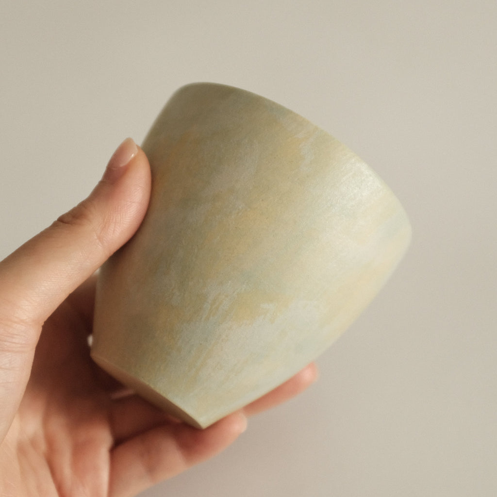 Makoto Saito Palette Green Yellow Tall Cup