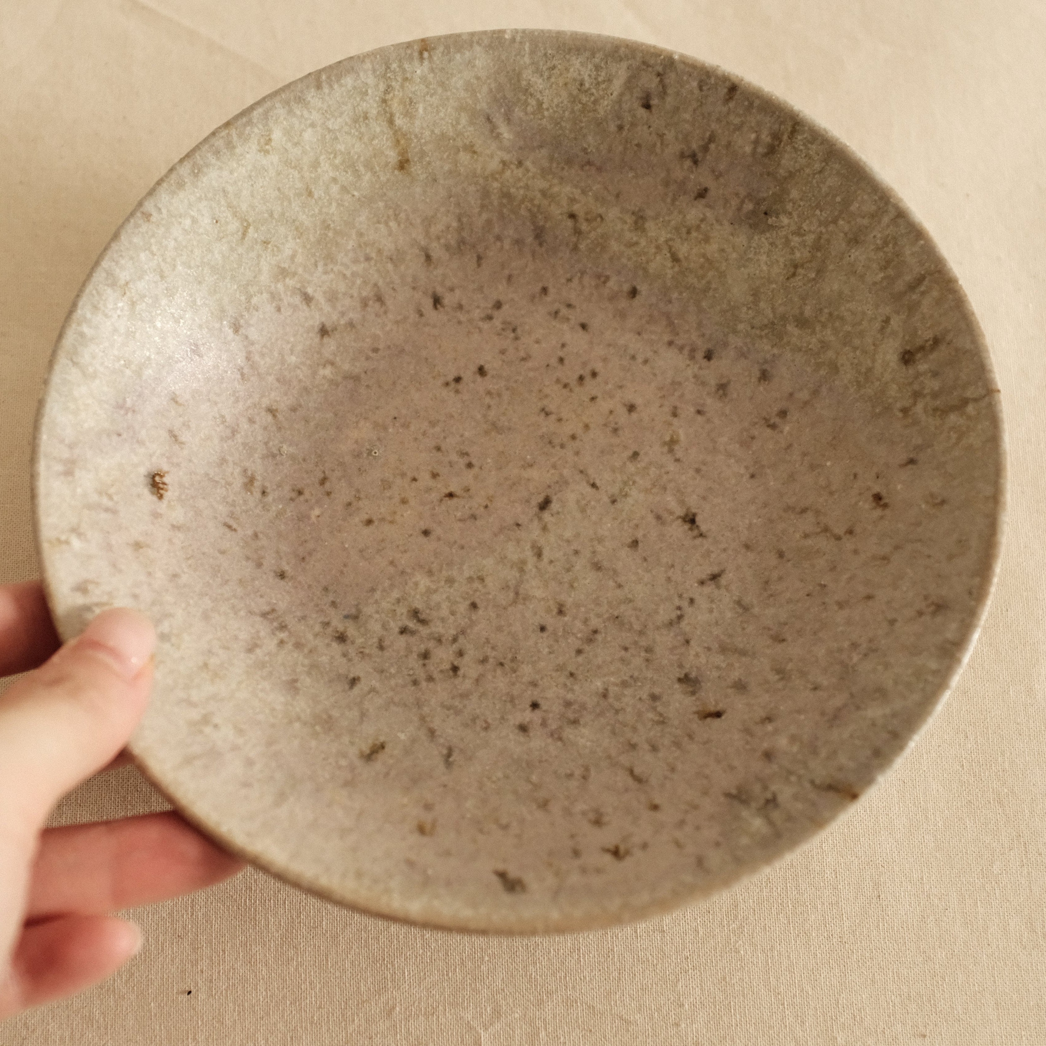 Suzuki Mikumo Spring Soft Pink Green Ceramic Deep Plate