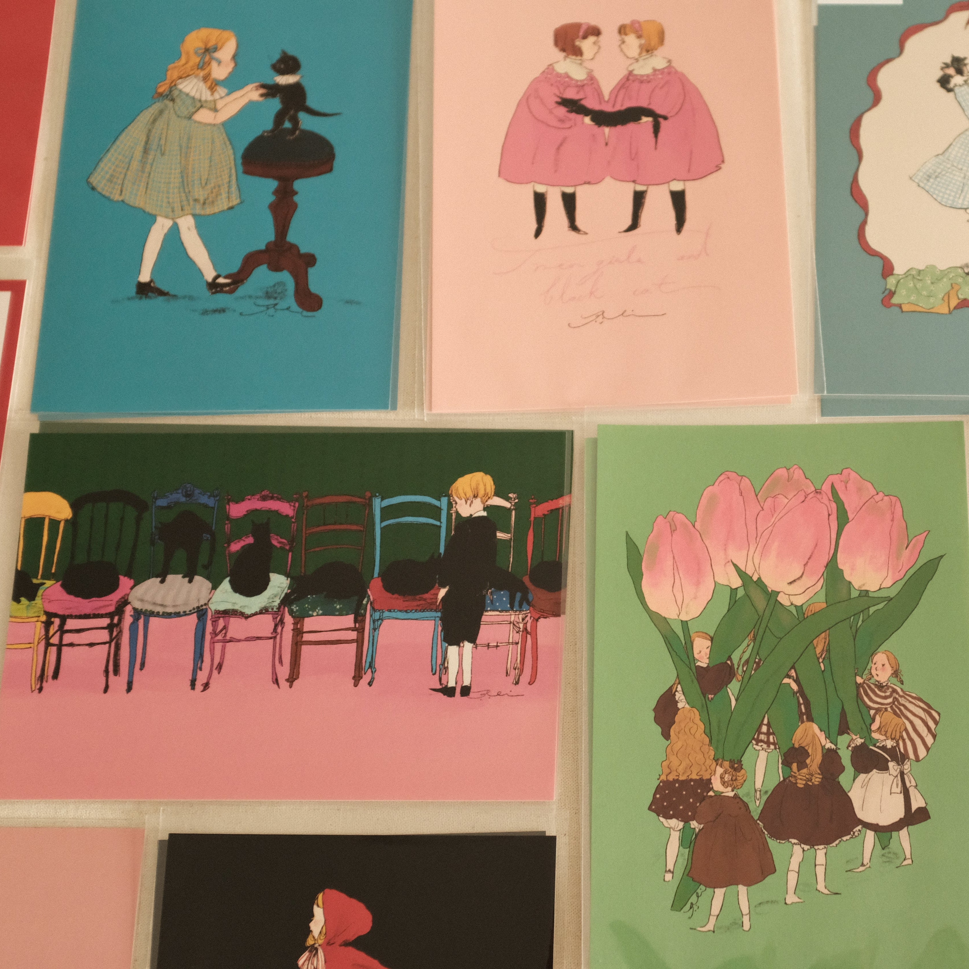 Kurahashi Rei Cat Musical Chairs Postcard