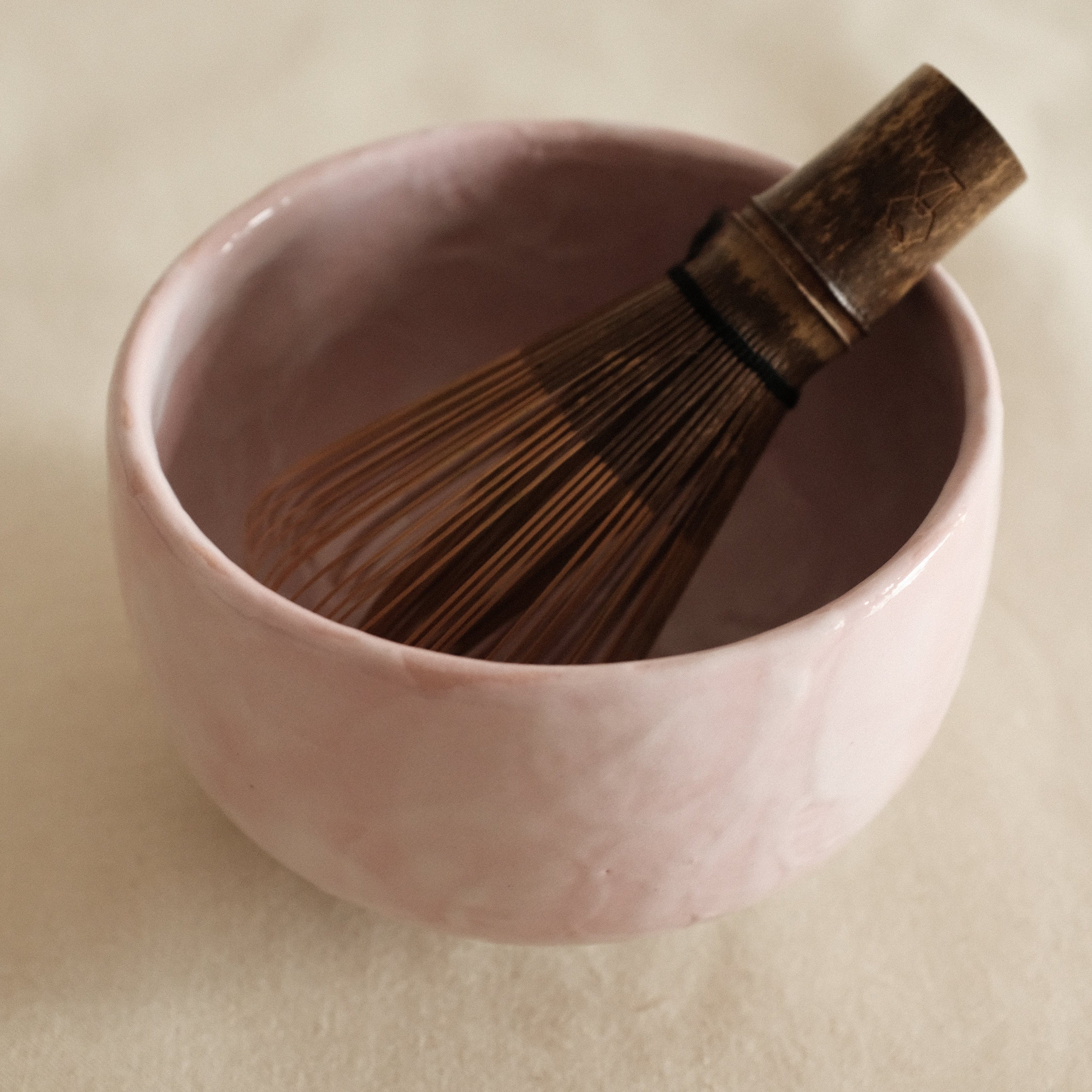 Hatsuichi Japan Sakura Shino Tataki Chawan Matcha Bowl Minoware