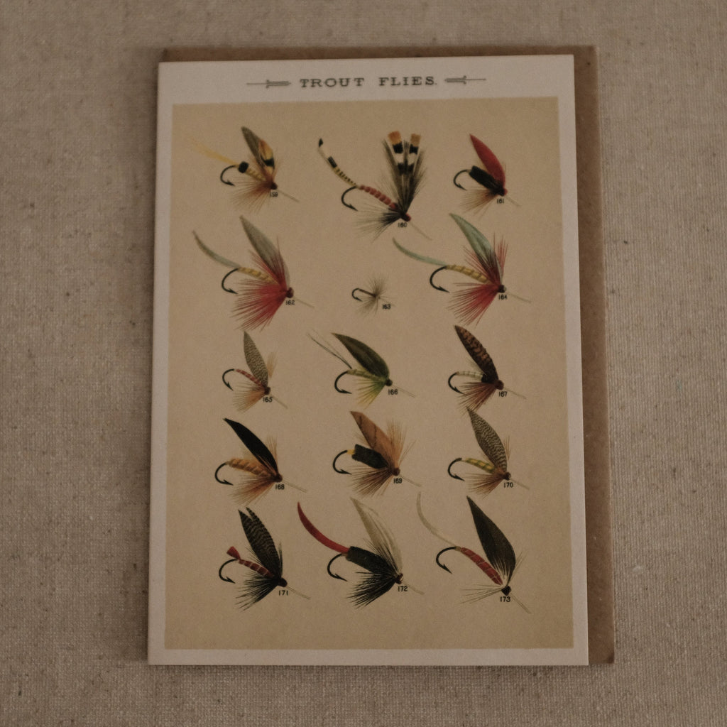 The Pattern Book Press Favorite Flies Trout Flies Greeting Card Gift Card