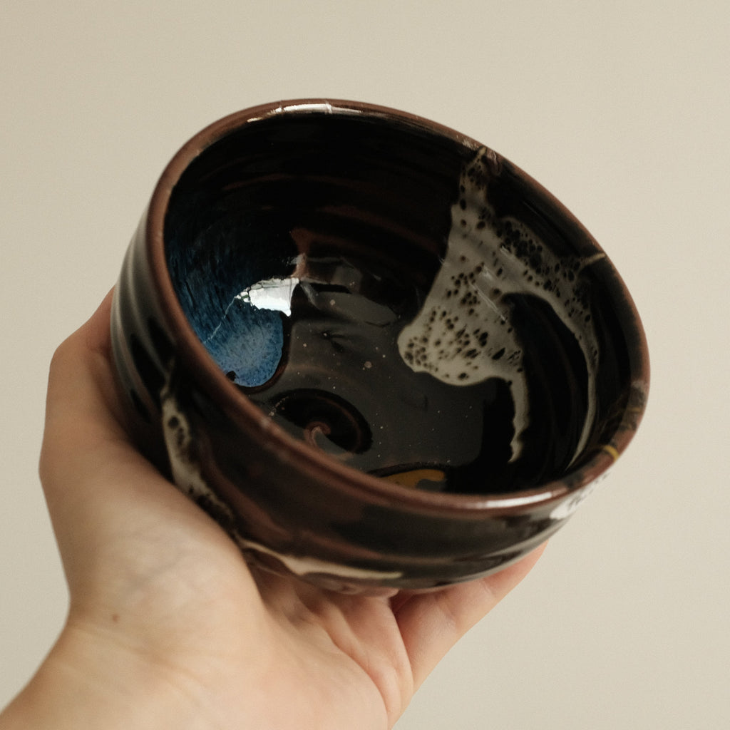 Hana Izumi Kiln Japan Maruchikara Multicolours Nodate Chawan Matcha Bowl Aritaware