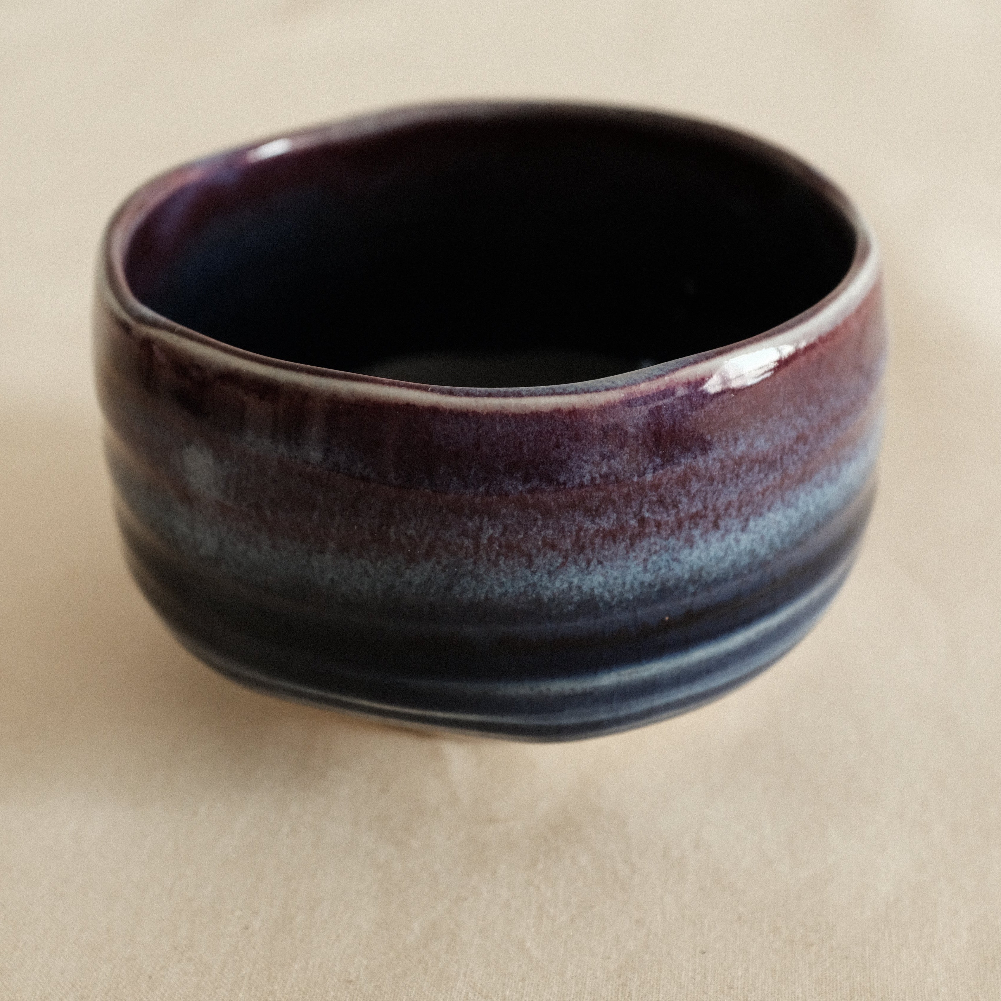 Hatsuichi Japan Tsubo Violet Chawan Matcha Bowl Minoware